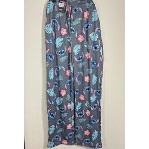 Disney Pajama Pants Mens XXL Blue Lilo Stitch Sleapwear Pjs Lounge Drawstring